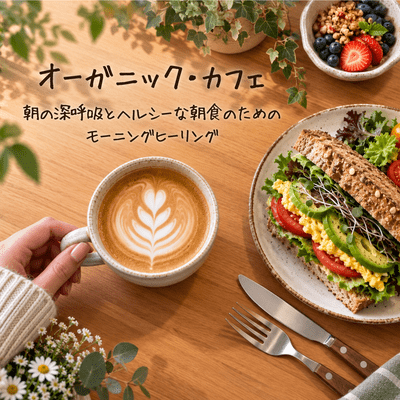 Organic Cafe - Morning Healing for a Deep Breath and a Healthy Breakfast Front Cover