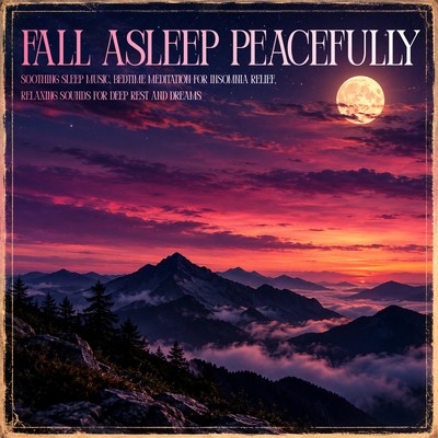 Fall Asleep Peacefully - Soothing Sleep Music, Bedtime Meditation for Insomnia Relief, Relaxing Sounds for Deep Rest and Dreams Front Cover