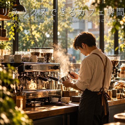 Relaxing time at the cafe: Coffee Shop Music with Soft Jazz, enveloped in gentle sounds. Front Cover