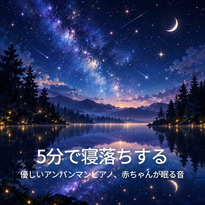 Fall asleep in 5 minutes - Gentle Anpanman piano, soothing sounds for babies to sleep Front Cover