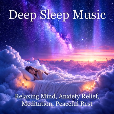Deep Sleep Music: Relaxing Mind, Anxiety Relief, Meditation, Peaceful Rest Front Cover