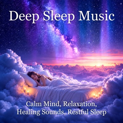 Deep Sleep Music: Calm Mind, Relaxation, Healing Sounds, Restful Sleep Front Cover