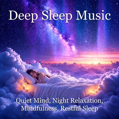 Deep Sleep Music: Quiet Mind, Night Relaxation, Mindfulness, Restful Sleep Front Cover