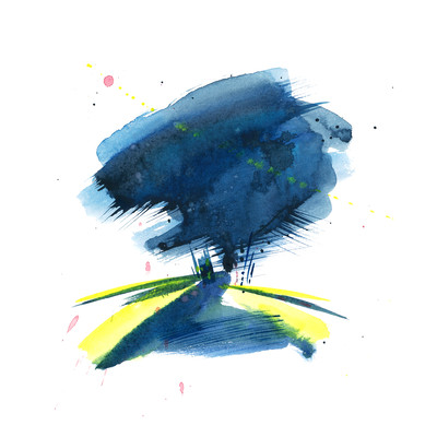 Behind the Town in Blue Front Cover