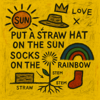 A straw hat for the sun and socks for the rainbow Front Cover