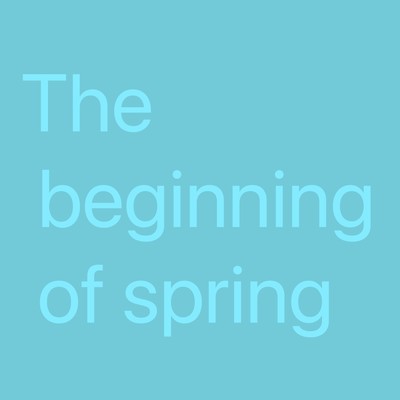 The beginning of springのジャケット写真