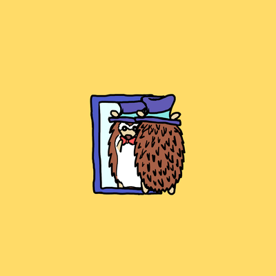 Hedgehog pretending to be playful Front Cover