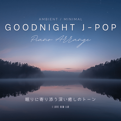 Good Night J -POP Piano Arrange - Deep, soothing tones to lull you to sleep Front Cover