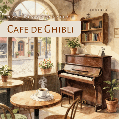 Café de Ghibli - Ghibli piano arrangements played in a café. Front Cover