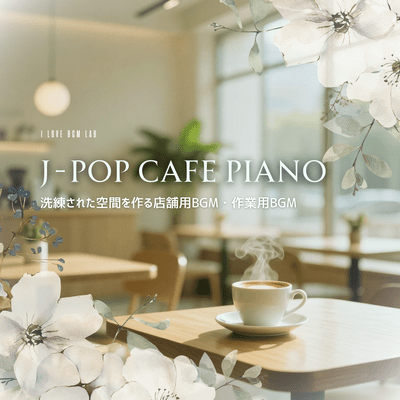 J -POP Cafe Piano - BGM for shops and work to create a sophisticated atmosphere. Front Cover