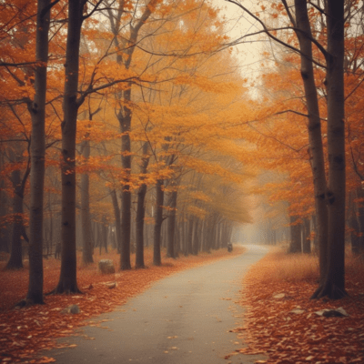 Autumn runs through Front Cover