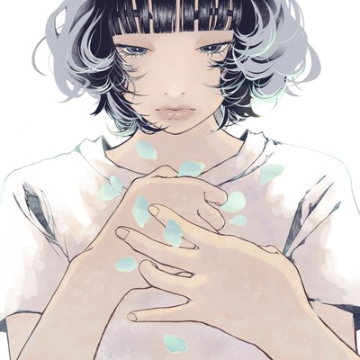 Blossoms flying to the sky Front Cover