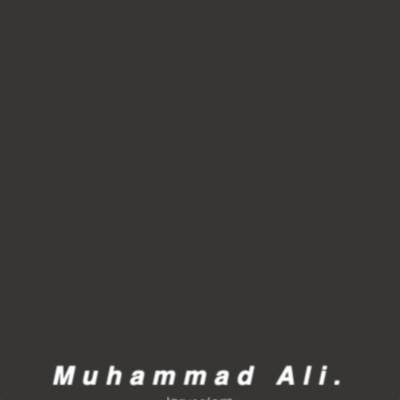 Mohammad Ali. Front Cover