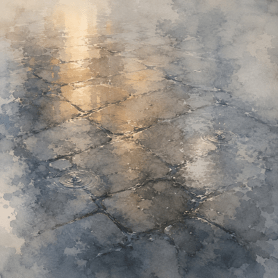 Echoes of Rain on Cobblestones Front Cover