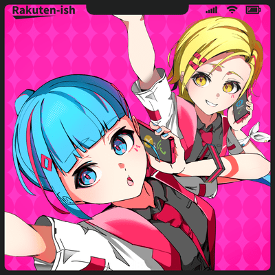 rakuten-ish mobile (feat. KAGAMINE RIN & HATSUNE MIKU) Front Cover