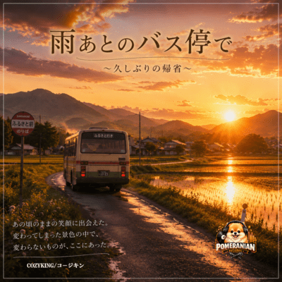At the bus stop after the rain. Front Cover