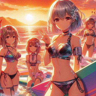 Sunset beach Front Cover