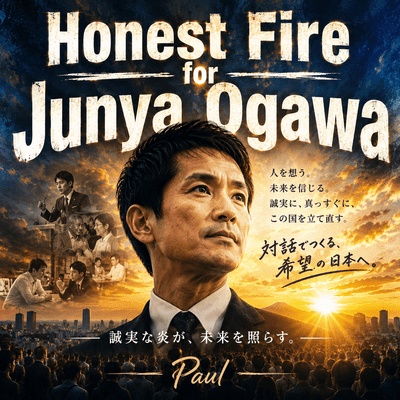 Honest Fire 小川淳也さんへのジャケット写真