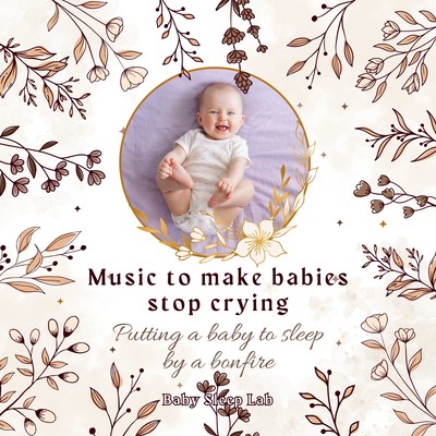 Music to make babies stop crying -Putting a baby to sleep by a bonfire- Front Cover