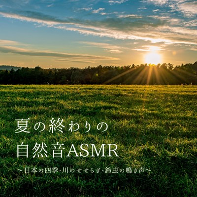 End of Summer Nature ASMR - Japanese Seasons, Flowing River & Crickets Chirping Front Cover
