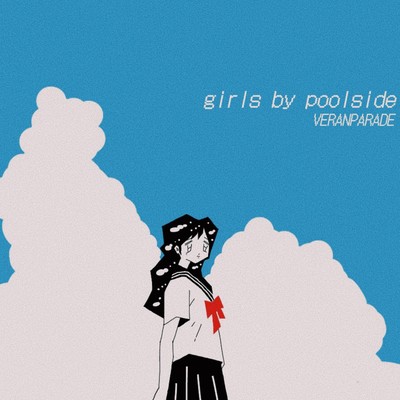 girls by poolside Front Cover