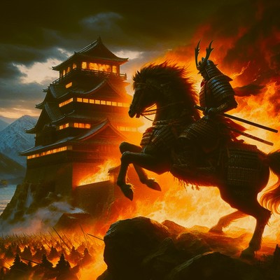 "Chanbara" for orchestra and electric guitar, Chapter 1 "Fire" Front Cover