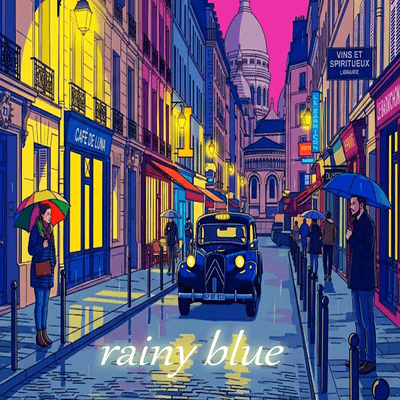 rainy blue Front Cover
