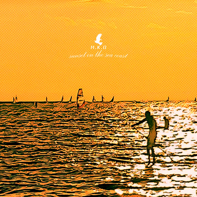 sunset on the sea coastのジャケット写真