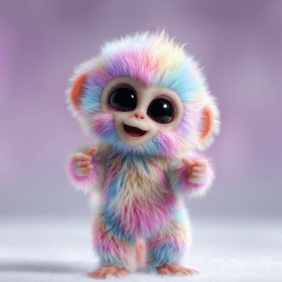 Cute monkey Front Cover