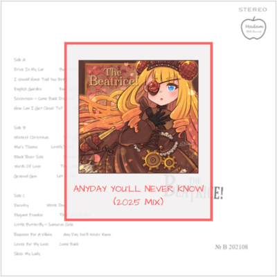 Anyday You'll Never Know (2025 Mix) Front Cover