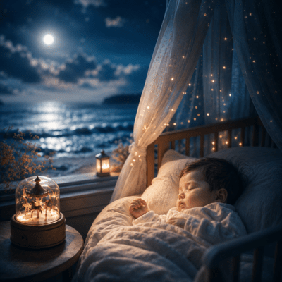 Baby Sleep Lullaby Ambient: Gentle Music with Ocean Waves Front Cover