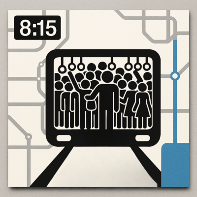 満員電車に乗る朝にのジャケット写真