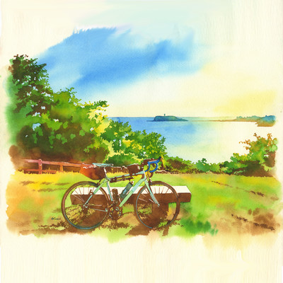 Cycling road of the seaside Front Cover