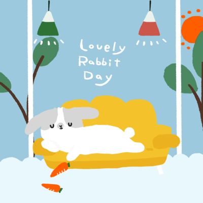 Lovely Rabbit Day Front Cover