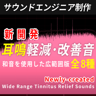Newly-Created Wide Range Tinnitus Relief Sounds 8 types Front Cover