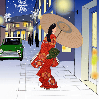 a happy winter day Front Cover