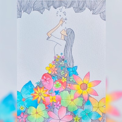 Distant view, blue stepping Front Cover