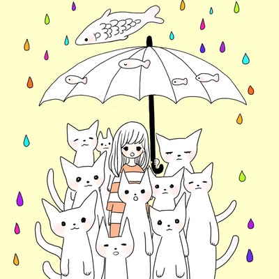 oyogu machikado (feat. iski) Front Cover