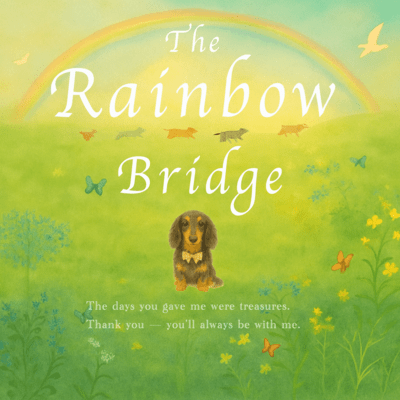 The Rainbow Bridge -The days you gave me were treasures. Thank you - you'll always be with me- Front Cover