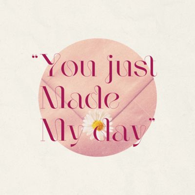 You just made my dayのジャケット写真