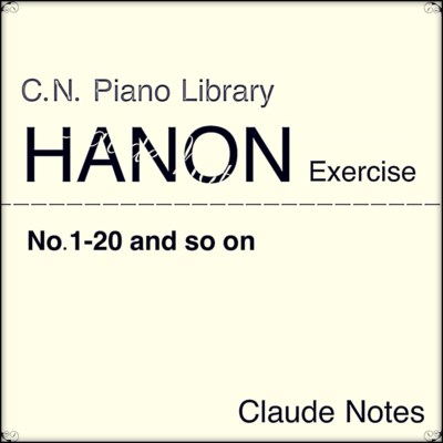 Hanon Exercise No.1-20 60bpm for Piano Front Cover