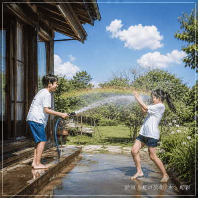 鈴風と夏の広場/水と虹彩のジャケット写真
