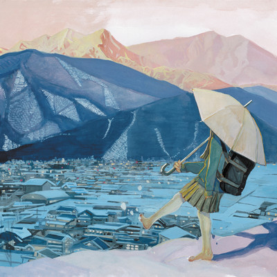 日暮れる町を背にのジャケット写真