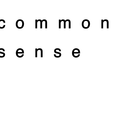 common sense Front Cover