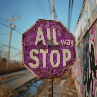 All way stop Front Cover
