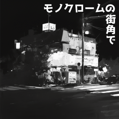 モノクロームの街角でのジャケット写真