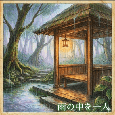 Alone in the rain Front Cover