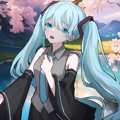 Cherry blossom raft (feat. HATSUNE MIKU) Front Cover