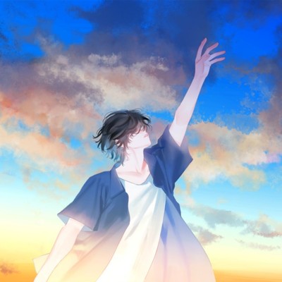 夕、空飛んでのジャケット写真