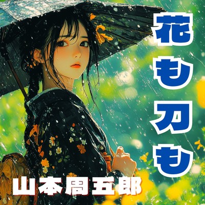 Shugoro Yamamoto's masterpiece theme song "Flowers and Swords" Front Cover